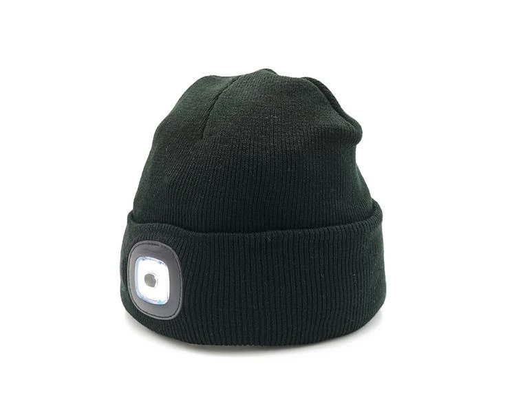 Sapka | újratölthető LED lámpával | fekete