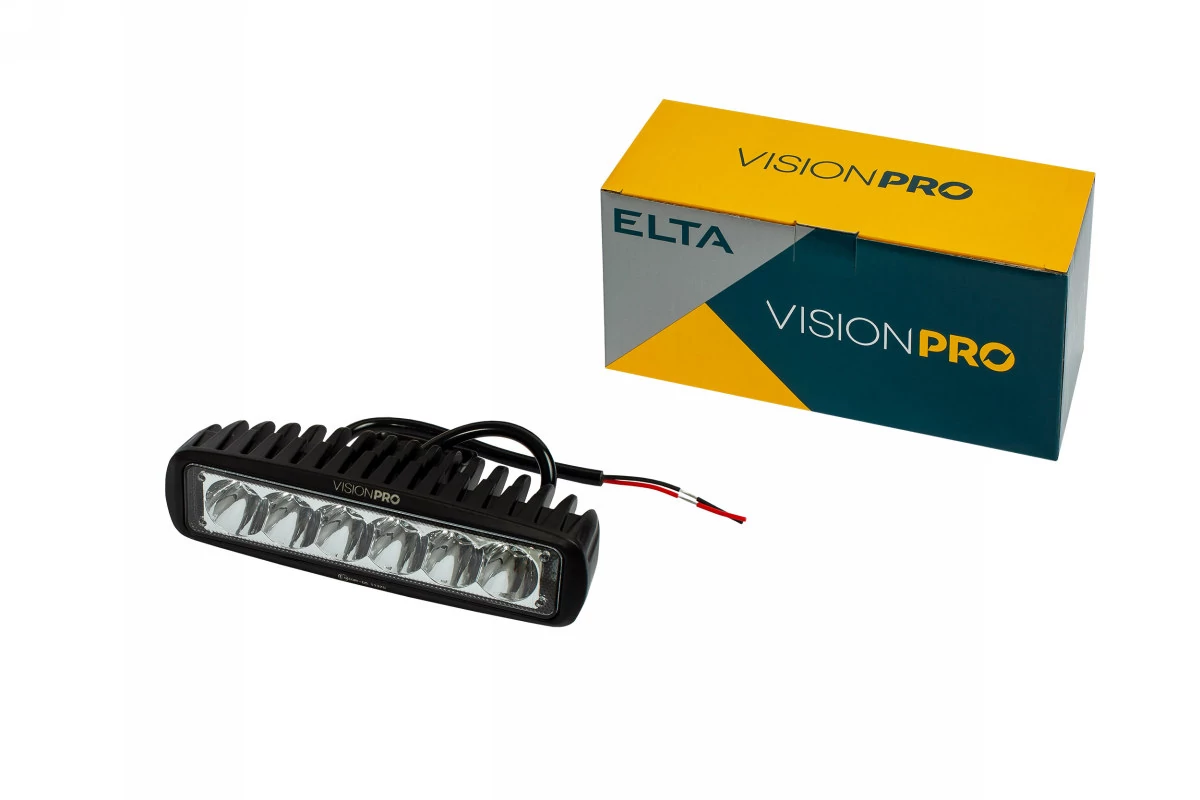Elta VisionPro | munkalámpa | 6 LED | 3W/18W | 10-30V | 30 cm kéteres kábel