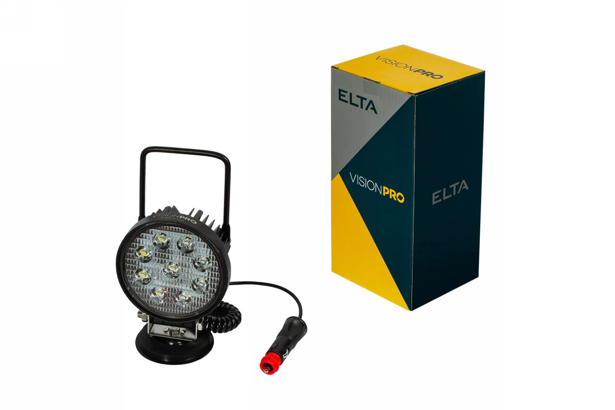 Elta VisionPro | munkalámpa | 9 LED | 3W/27W | 10-30V | mágnestalpas