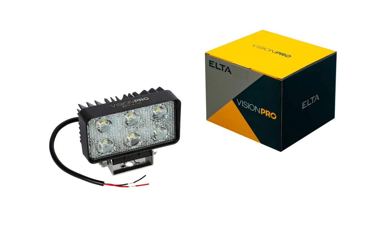 Elta VisionPro | munkalámpa | 6 LED | 3W/18W | 10-30V | 30 cm kéteres kábel | mágnestalpas
