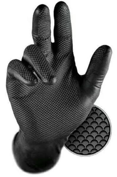 Speciális ipari olajálló védőkesztyű | fekete | XL | 50 darabos box