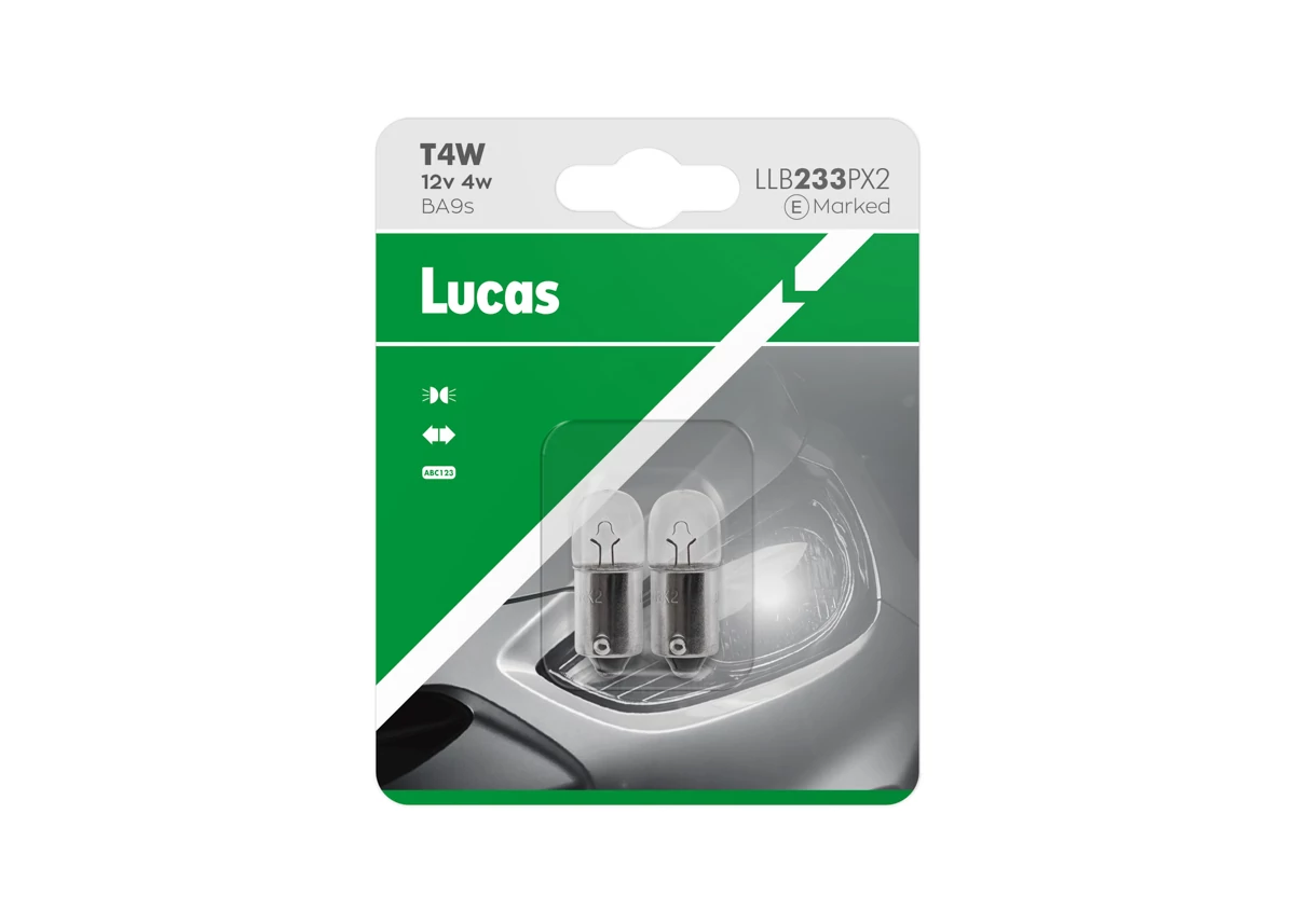 Lucas | 12V 4W BA9s T4W | 2 darabos bliszter