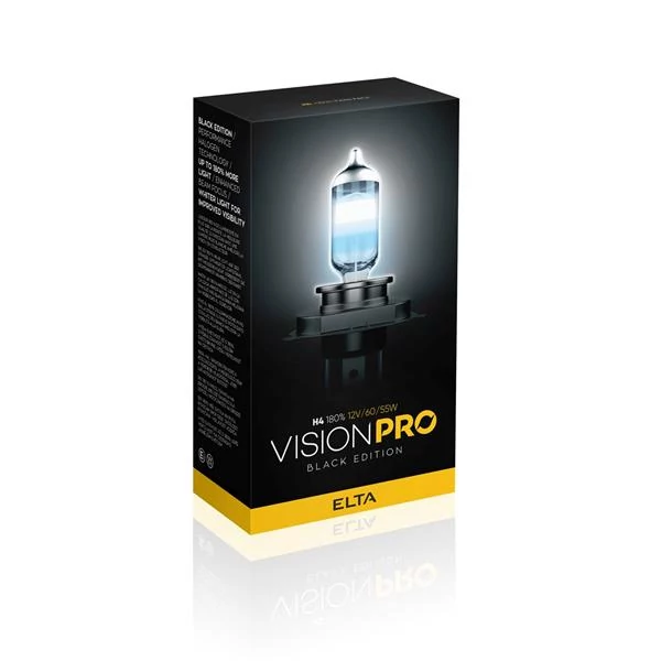 Elta VisionPro | izzó | 12V 60/55W P43t H4 | +180% emelt fényerő | 2 darabos csomag