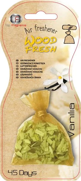 Autós légfrissítő zsák | wood fresh | vanília illat