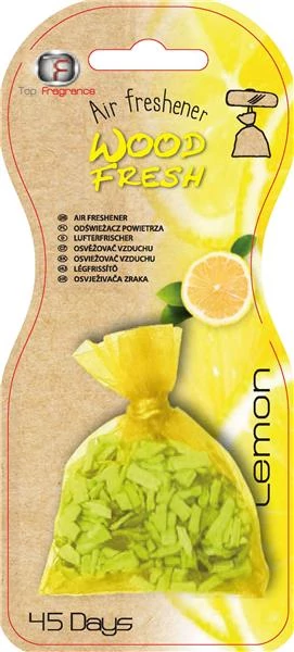 Autós légfrissítő zsák | wood fresh | citrom illat