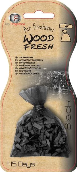 Autós légfrissítő zsák | wood fresh | black illat