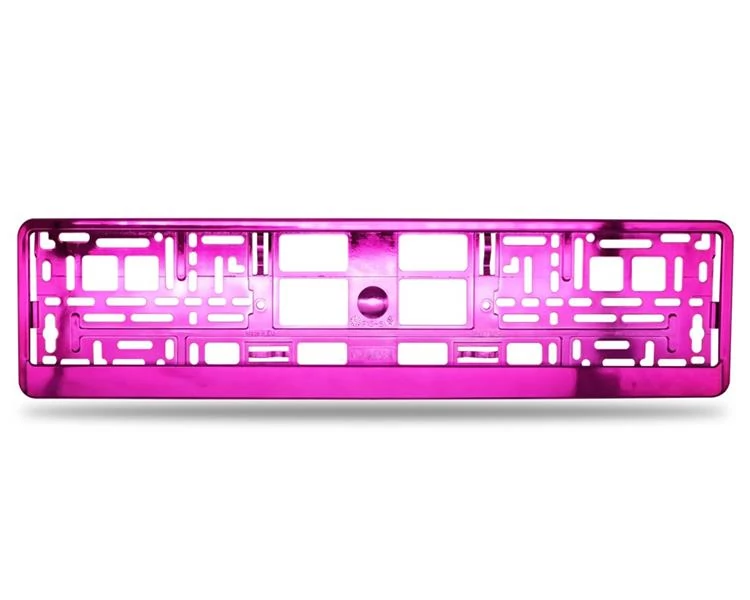 Rendszámtartó | alsóléces | fémgőzölt | pink