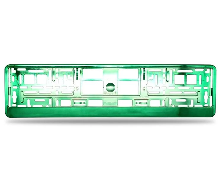 Rendszámtartó | alsóléces | fémgőzölt | zöld