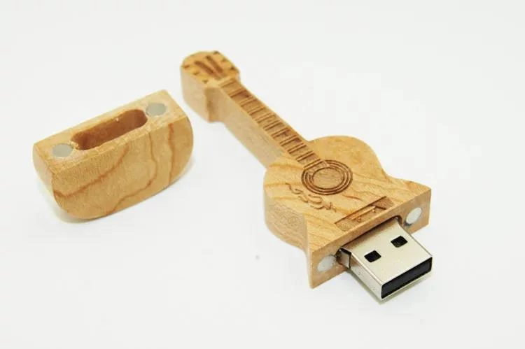 USB pendrive | gitár | gravírozható | fa | 8 GB