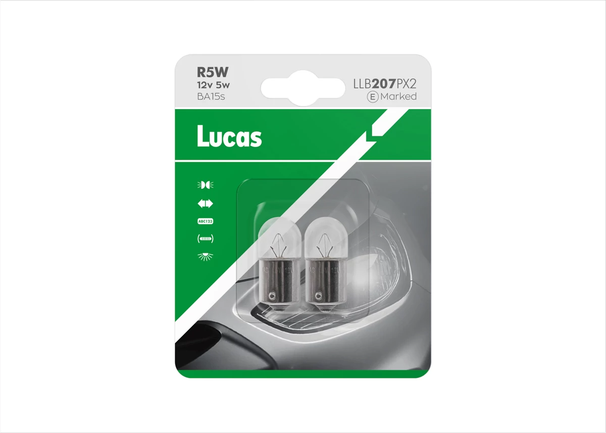 Lucas | 12V 5W BA15s R5W | 2 darabos bliszter