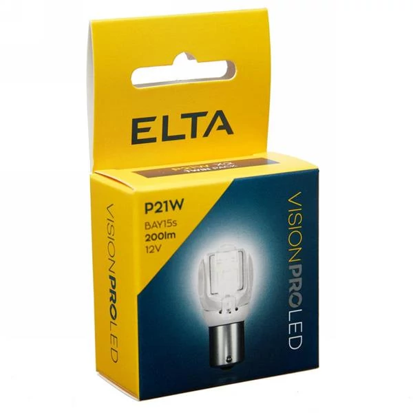 Elta VisionPro | izzó | 12V P21W Ba15s | 200 lumen | 6000K | LED | 2 darabos csomag