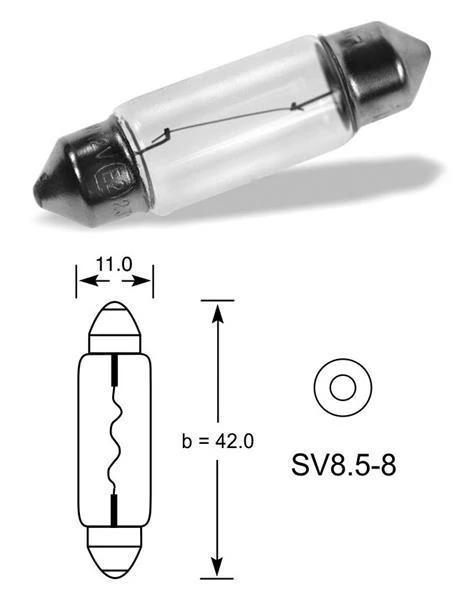 Narva | izzó | 24V 10W SV8,5 | 11 x 41 mm