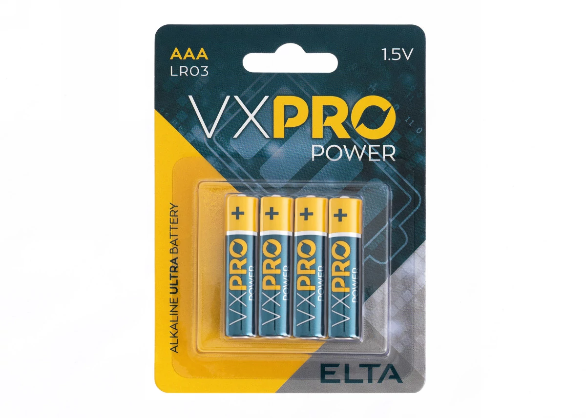 Elta VXPRO | alkáli elem | AAA | LR03 | 1,5V | 4 darabos bliszter