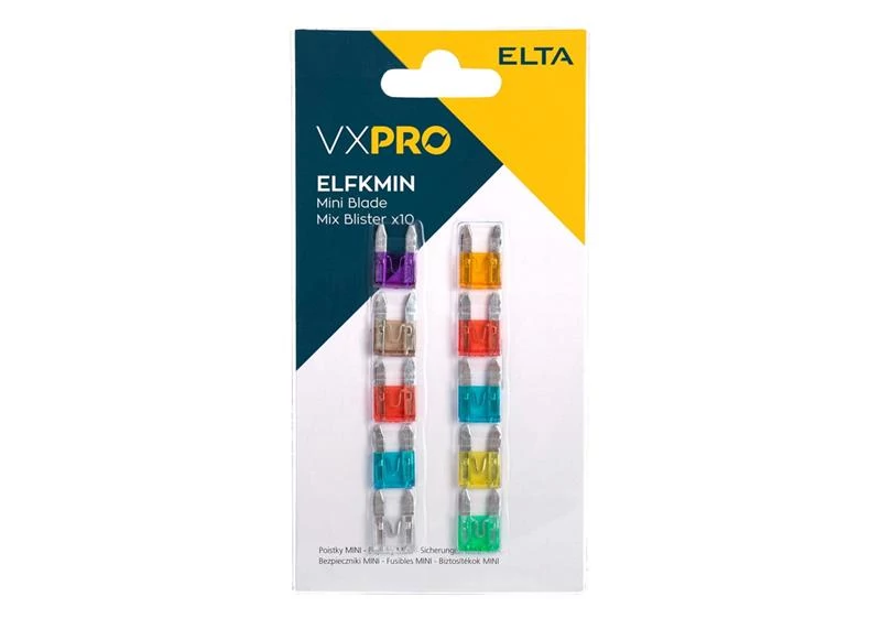 Elta VXPRO | biztosíték készlet | mini késes | 10 darabos bliszter