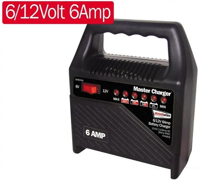 Akkumulátor töltő 6V-12V DC 6 Amp