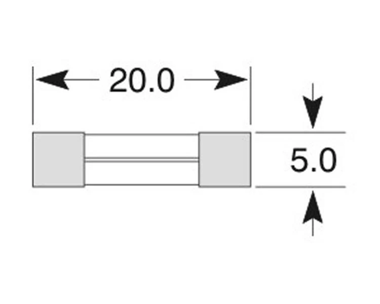 Elta VXPRO | biztosíték | üveg | 5 x 20 mm | 2 amper
