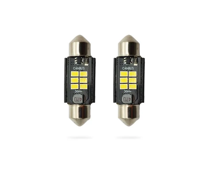 Izzó | 12V SV8,5-8 | 11x 36 mm | LED | 2 darabos csomag | canbus