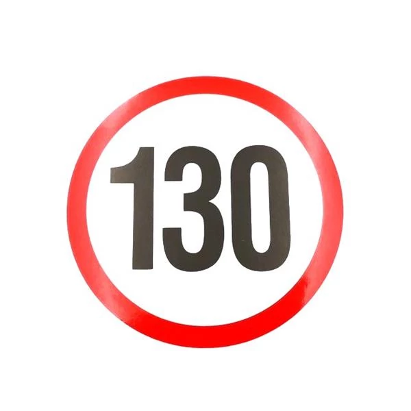 Sebességkorlátozó matrica | 13 cm | 130 km/h