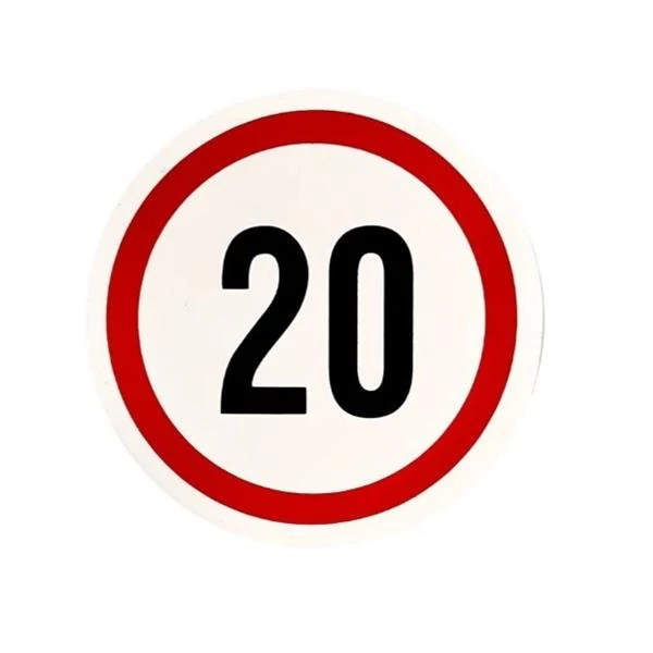 Sebességkorlátozó matrica | 13 cm | 20 km/h