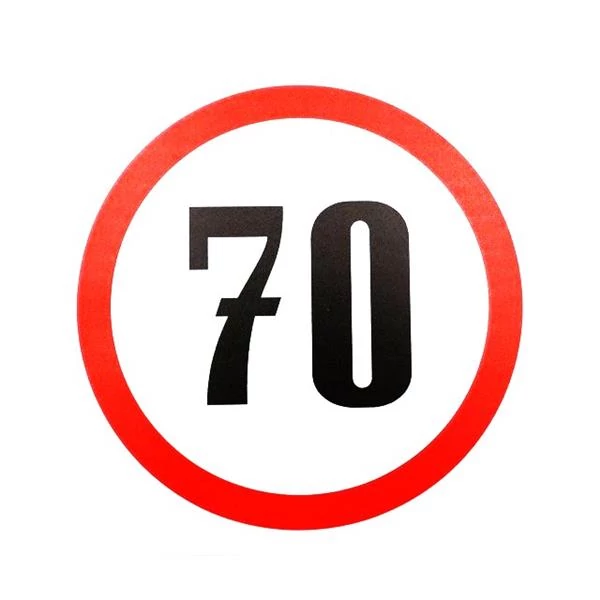 Sebességkorlátozó matrica | 13 cm | 70 km/h