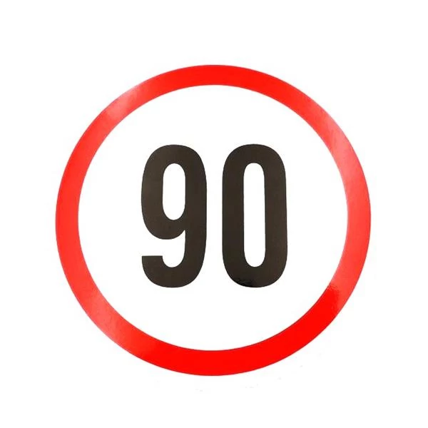 Sebességkorlátozó matrica | 13 cm | 90 km/h