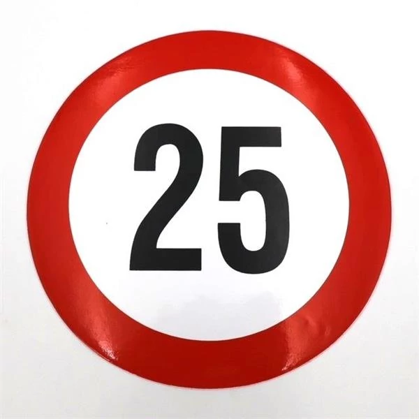 Sebességkorlátozó matrica | 22 cm | 25 km/h