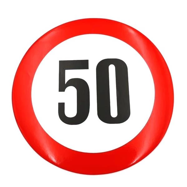 Sebességkorlátozó matrica | 22 cm | 50 km/h