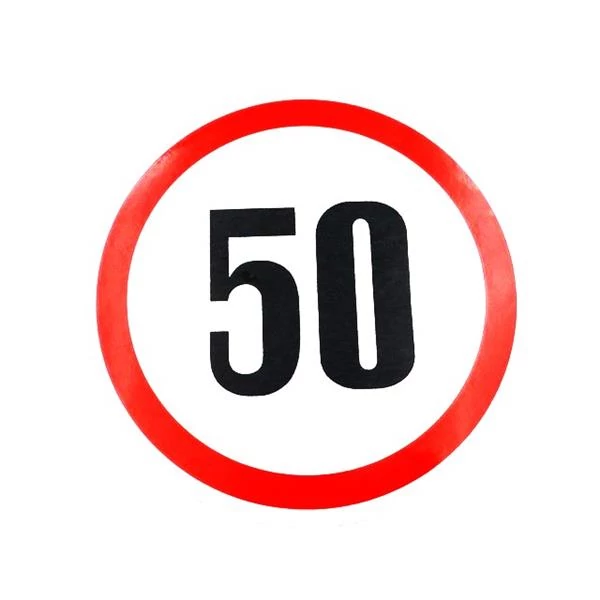 Sebességkorlátozó matrica | 13 cm | 50 km/h
